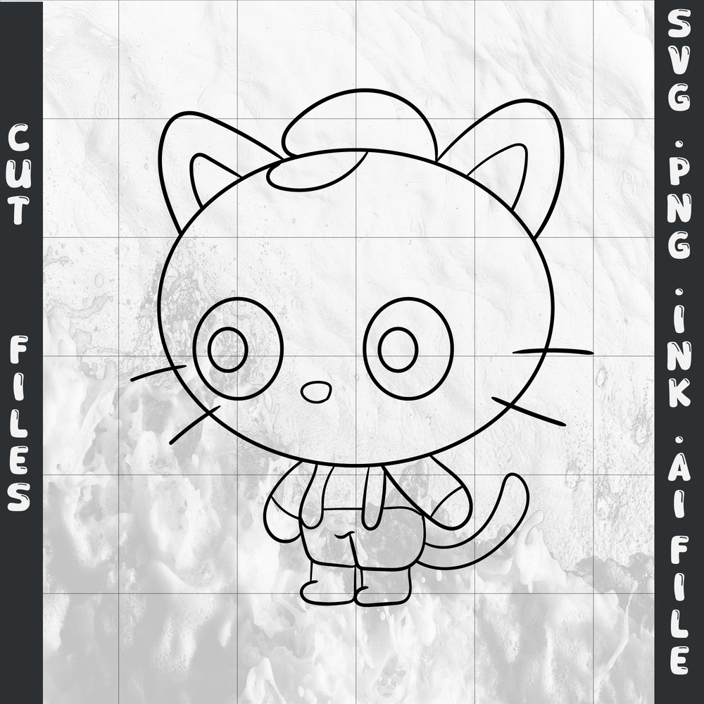 Cat Badtz Maru Sanrio  SVG PNG Ink Badtz Maru Sanrio Coloring Pages Digital Vector 1