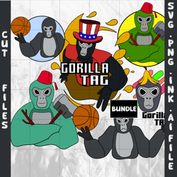 editable gorilla tag svg, gorilla tag png coloring pages, gorilla tag printable for birthday gift, digital vector