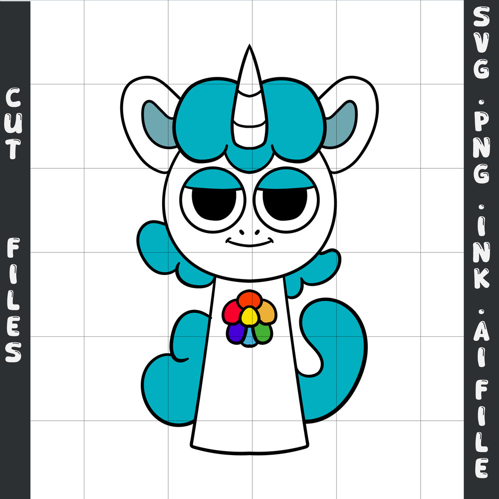 Editable Sprunki SVGPng CraftyCorn Incredibox Coloring PagesFear SVGPNGInkInsatant Dwonload 0