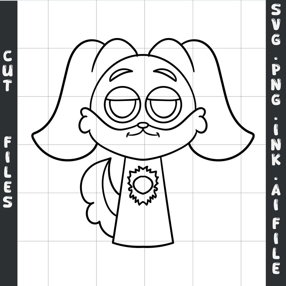 Editable Sprunki SVGPng DogdayIncredibox Coloring PagesFear SVGPNGInkInsatant Dwonload 1