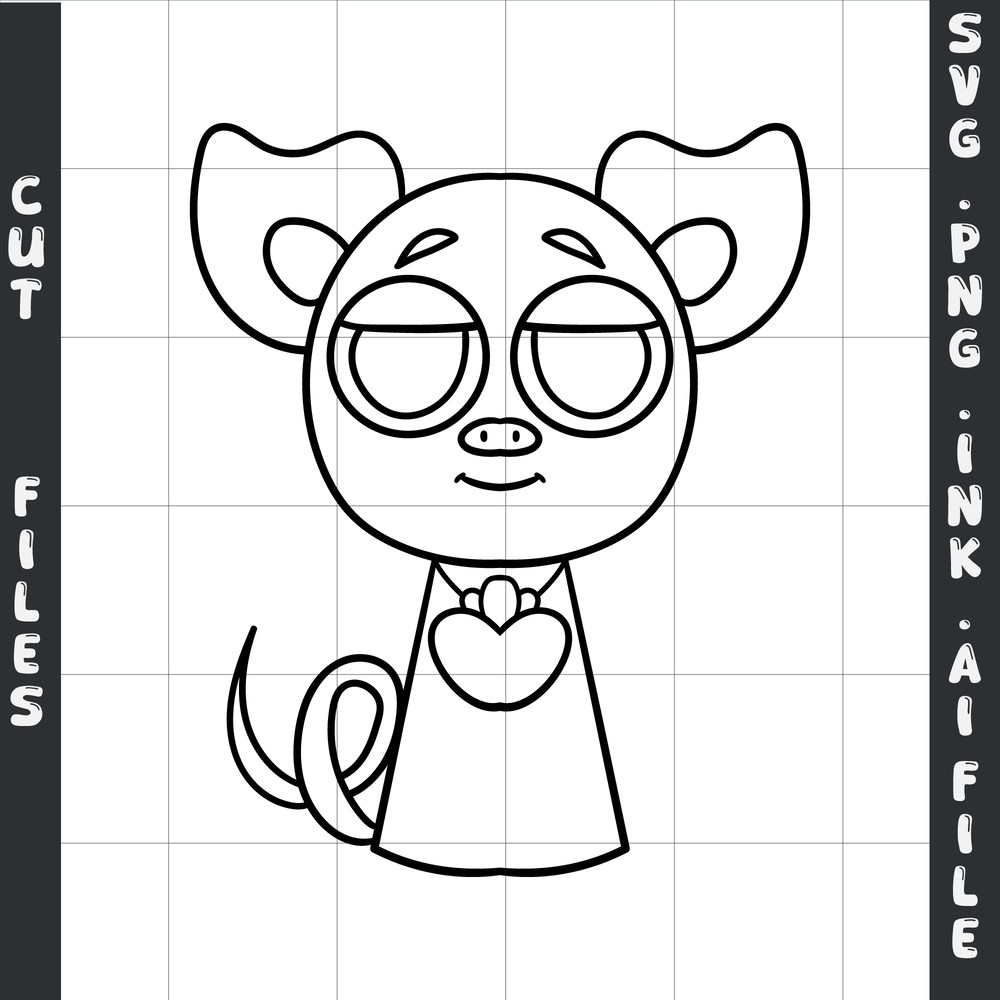 Editable Sprunki SVGPng PickyPiggyIncredibox Coloring PagesFear SVGPNGInkInsatant Dwonload 1