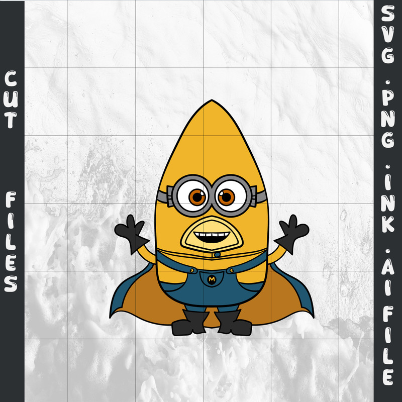 Mega Minion Minion Jerry PNG Tim From Despicable Me 4Minion DaveMinion MelStuartSVGPNGINK 15