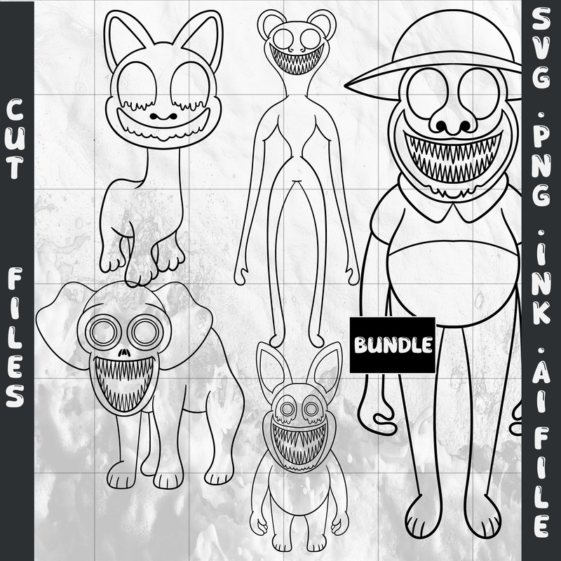 Bunny From Zoonomaly SVGBunny From ZoonomalyMonster BearMonster Elephant Sticker Coloring PagesSVGP 1