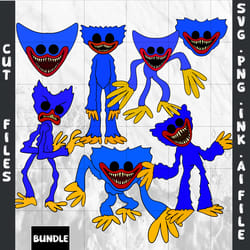 editable bundle twisted nightmare huggy wuggy svg, twisted nightmare vector huggy wuggy coloring pages,svg,png,ink