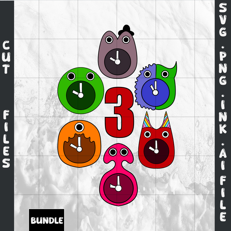 Customizable Banban ClockBitterGiggle ClockJumbo Josh ClockSherrif ClockStinger9th Birthday Gift SV 0