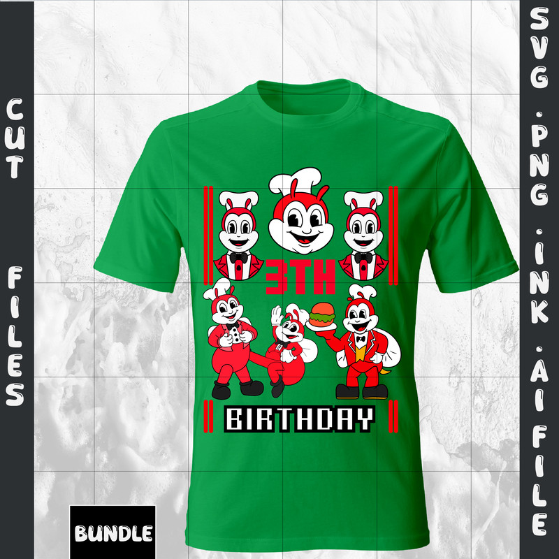 Customizable Jollibee SVG Jollibee Sticker Jollibee PNG Jollibee Tshirt8th Birthday Gift SVGPNGINkP 1