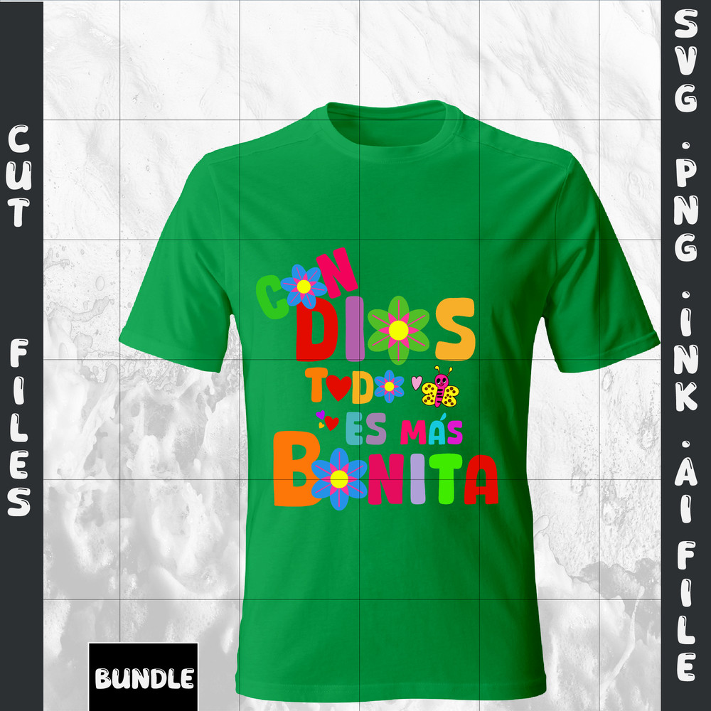Customizable Karol G Png SVG PDF Con Dios Todo Es Mas Bonito Tshirt9th Birthday Gift SVGPNGINkPDF 1