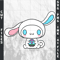 Customizable Cinnamoroll Easter Bunny SVGPNGINkCinnamoroll Coloring Pages Printable Digital Downloa 0