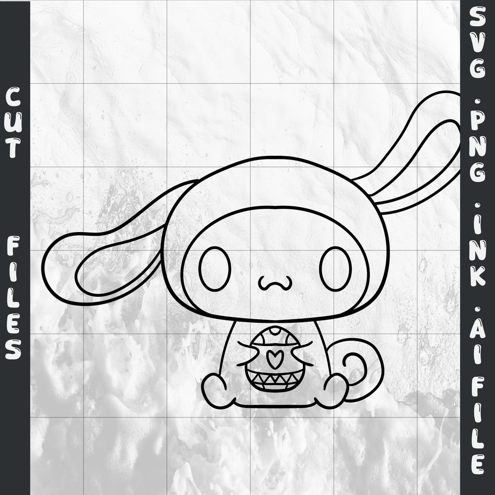 Customizable Cinnamoroll Easter Bunny SVGPNGINkCinnamoroll Coloring Pages Printable Digital Downloa 1