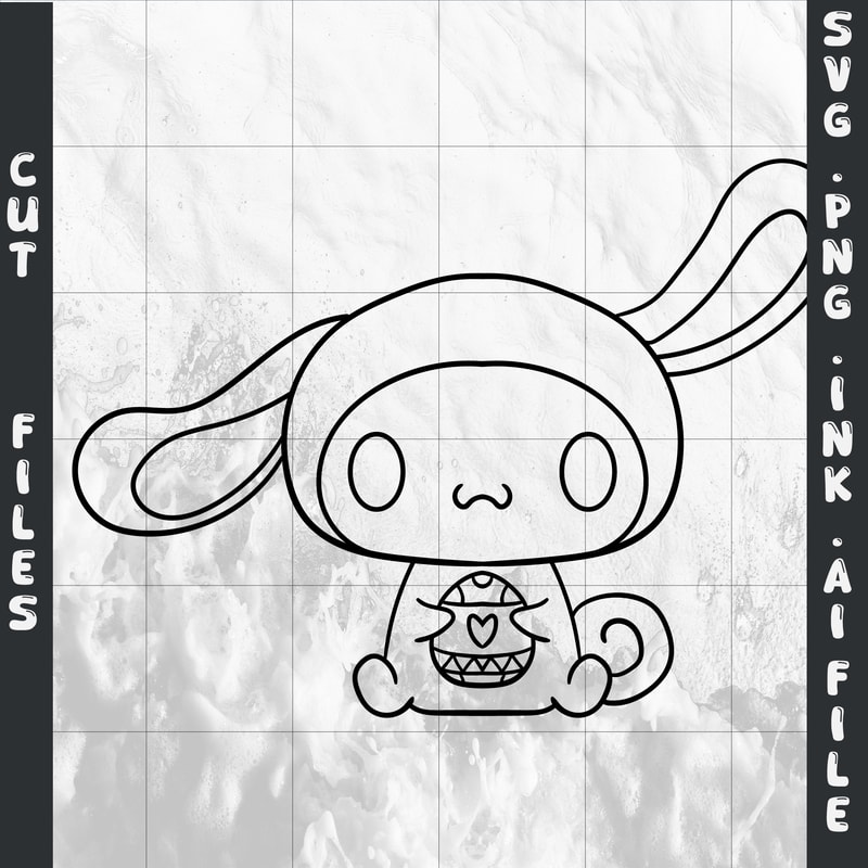 Customizable Cinnamoroll Easter Bunny SVGPNGINkCinnamoroll Coloring Pages Printable Digital Downloa 1