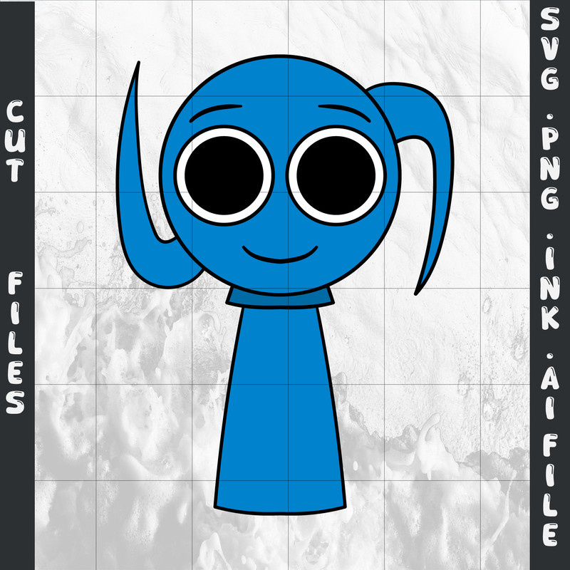 Editable Sprunki SVGPng Sprunki AquaIncredibox Coloring Pages SVGPNGInkInsatant Dwonload 0