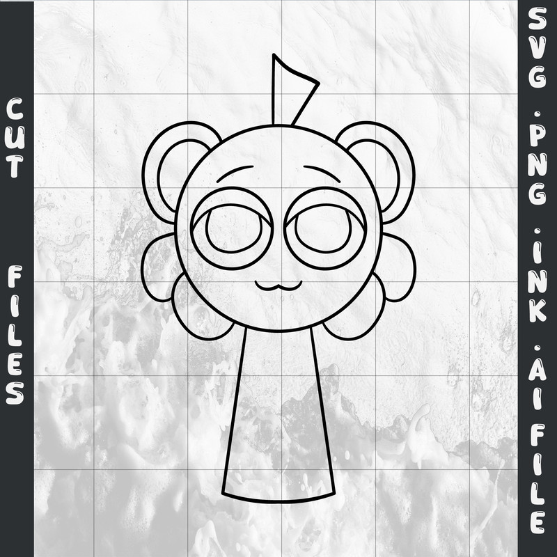 Editable Sprunki SVGPng Sprunki Berry Light PinkIncredibox Coloring Pages SVGPNGInkInsatant Dwonloa 1