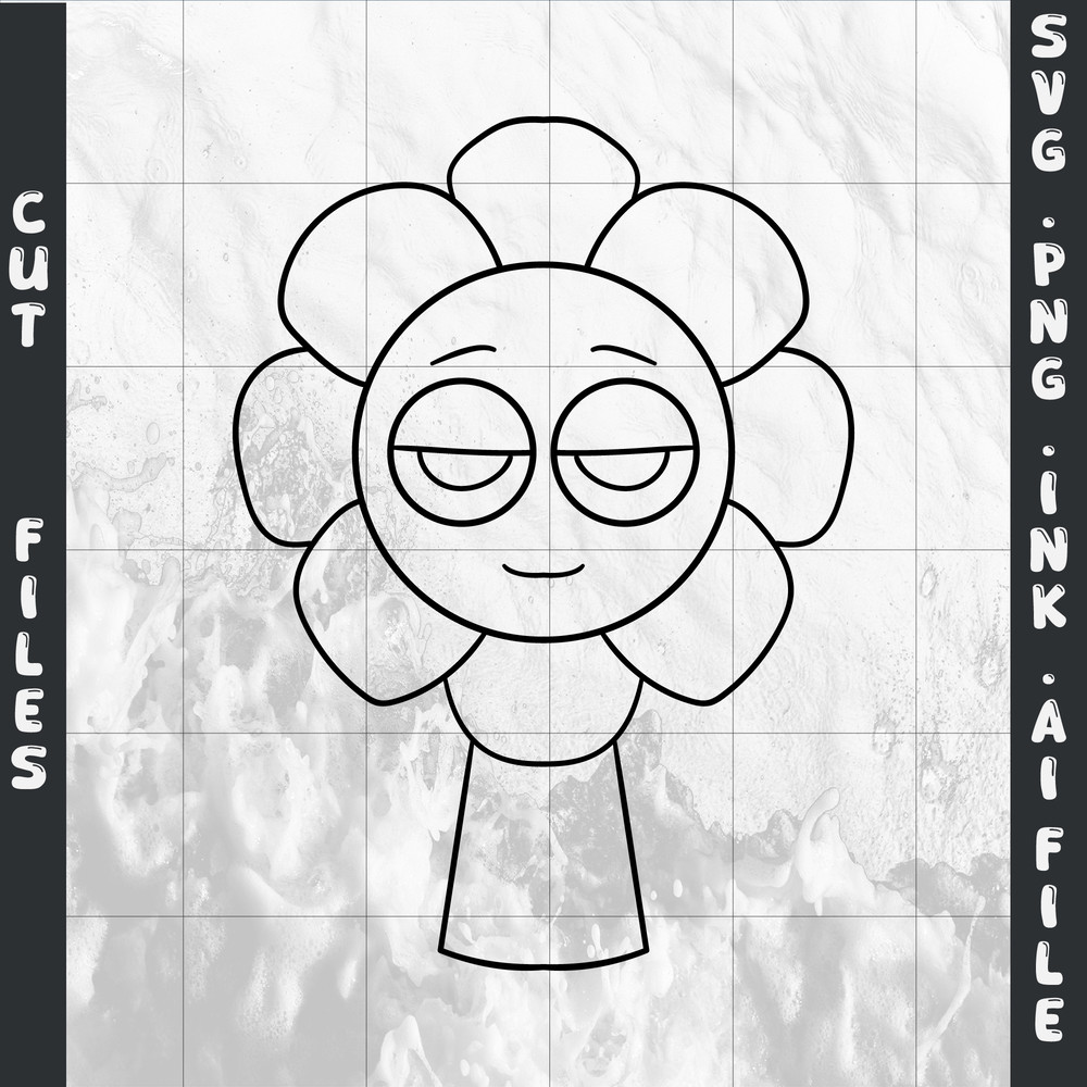 Editable Sprunki SVGPng Sprunki DandyIncredibox Coloring Pages SVGPNGInkInsatant Dwonload 1