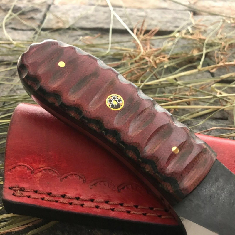 8 Custom Hand Forged D2 Steel Kiridashi Hunting Camping Survival Skinner Knife 4