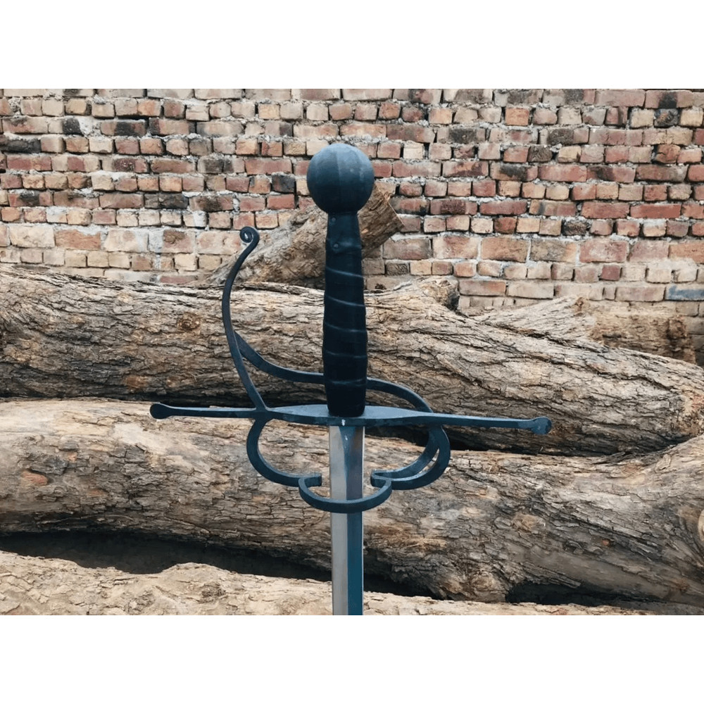 Custom Handmade Carbon Steel Medieval Standard Rapier Sword With Leather Sheath 3