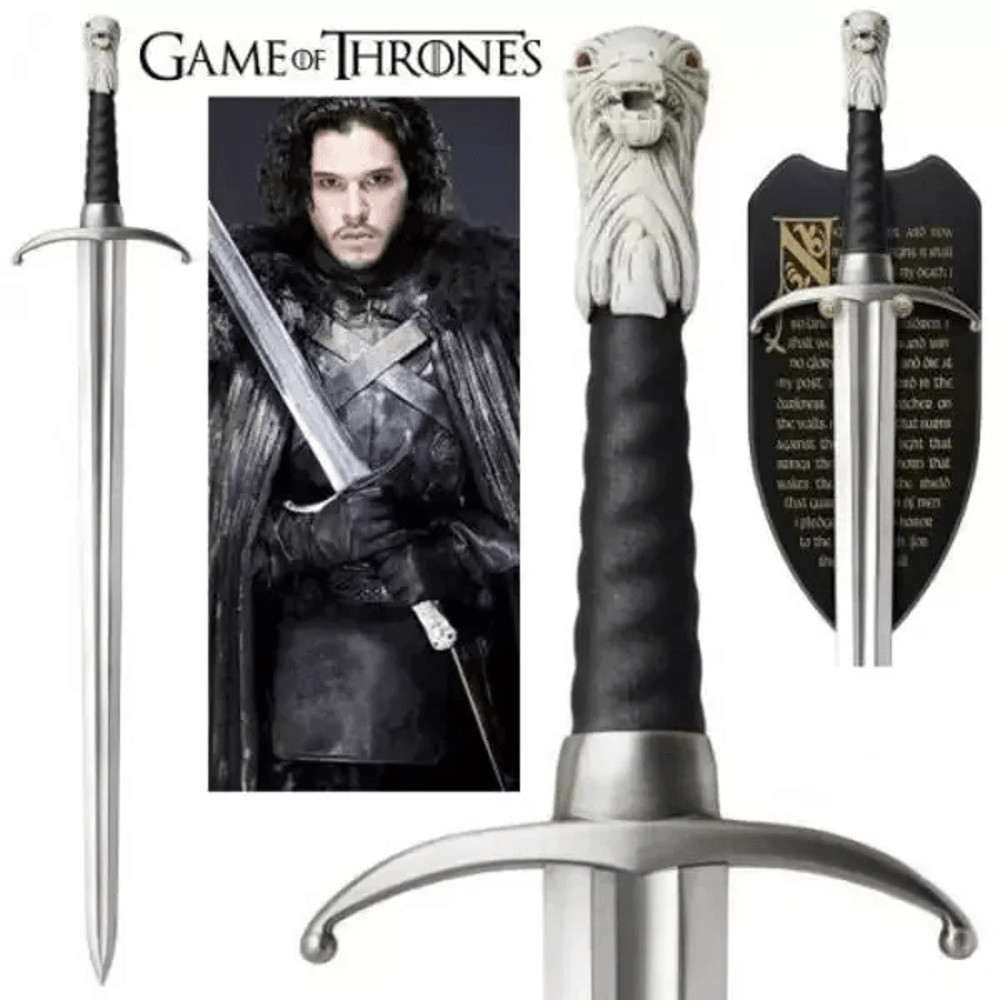 40 Stainless Steel JON SNOW Sword Replica From GOT Series Wall Plaque BEST GIF 0