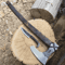 Ragnar Axe With Ash Wood Handle Outdoor Axe With Deep Beard Design Forged Carb 0