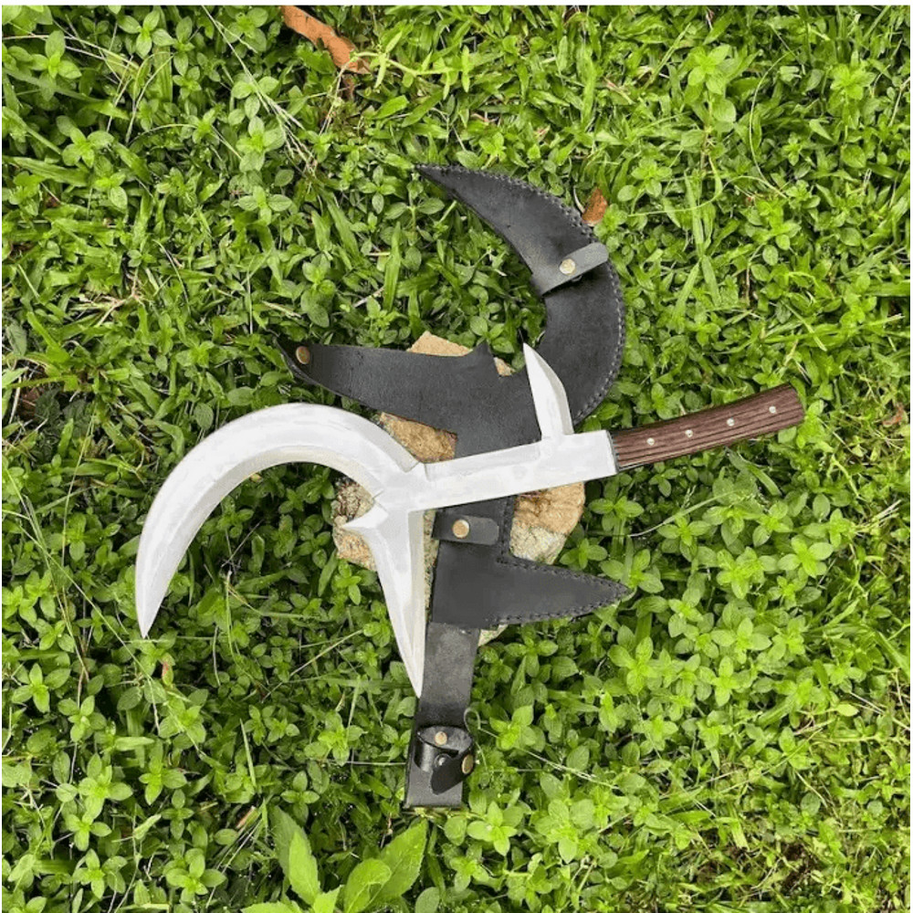 Custom Handmade Carbon Steel Blade Pangboche Machete Sword  Hunting Sword 7