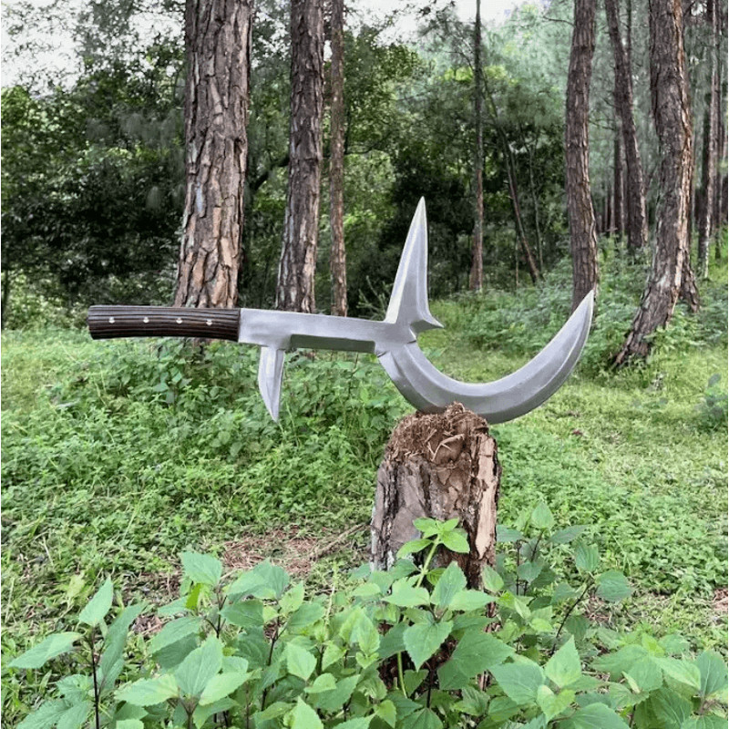 Custom Handmade Carbon Steel Blade Pangboche Machete Sword  Hunting Sword 8