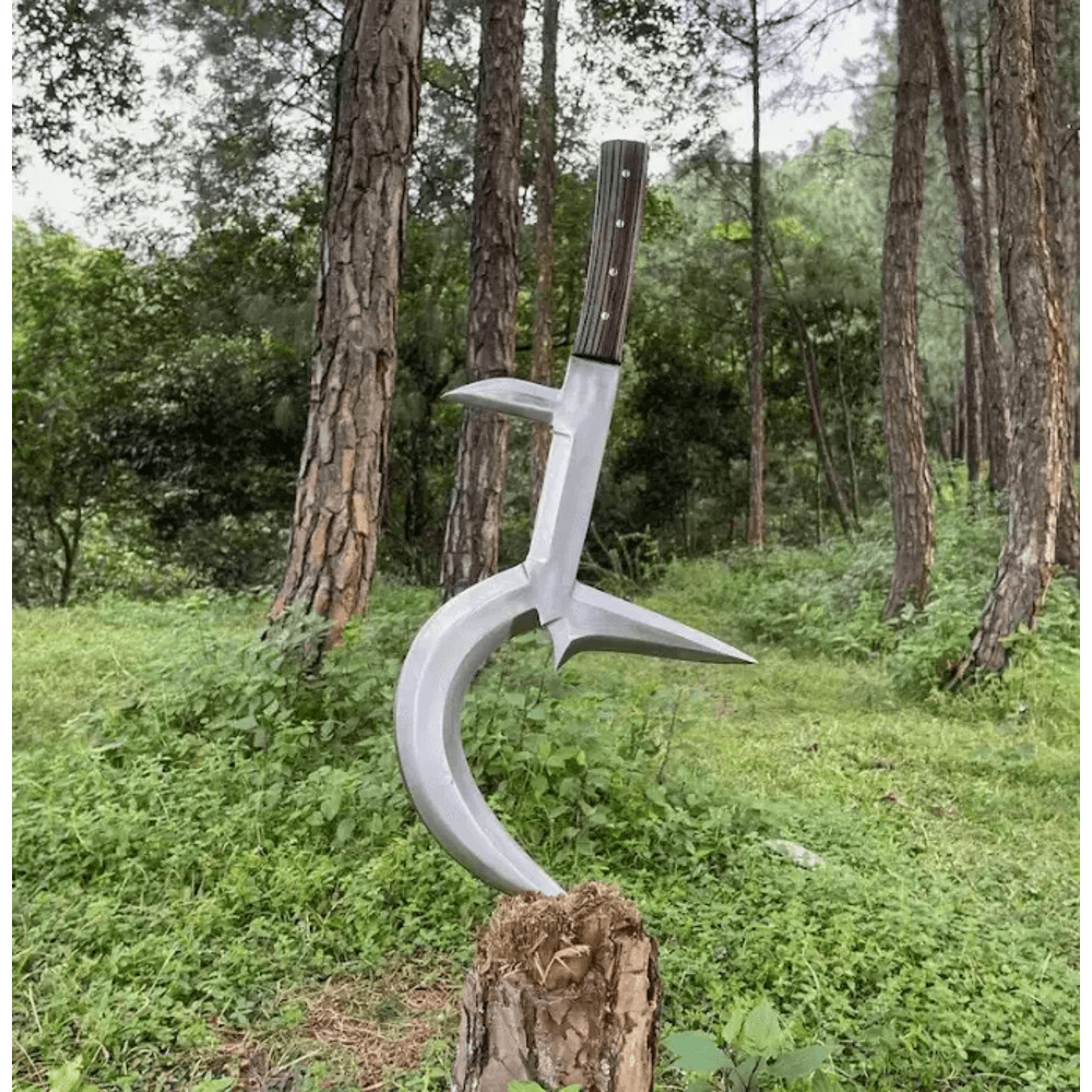 Custom Handmade Carbon Steel Blade Pangboche Machete Sword  Hunting Sword 3