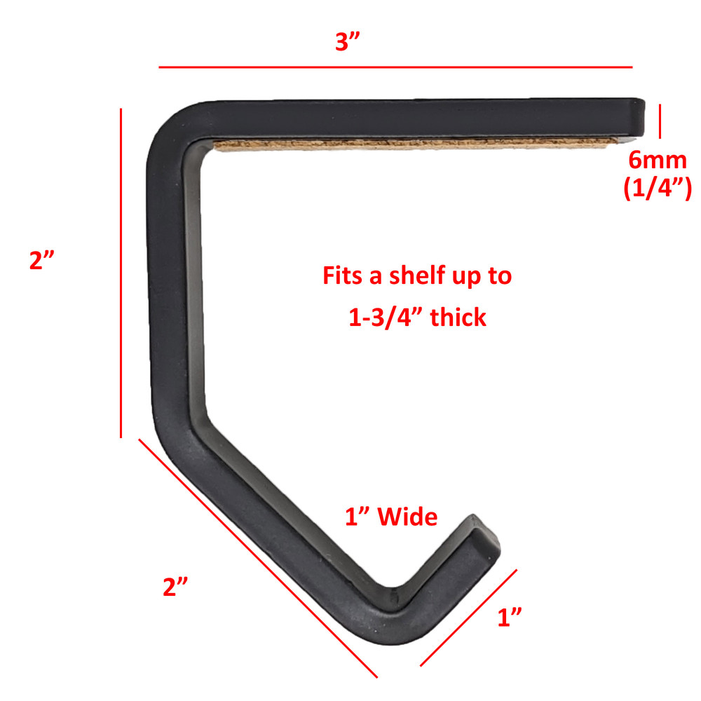 Black Christmas Stocking Hanger Hook C Holder Mantel Cork Heavy Duty Rustic Farmhouse Industrial 2