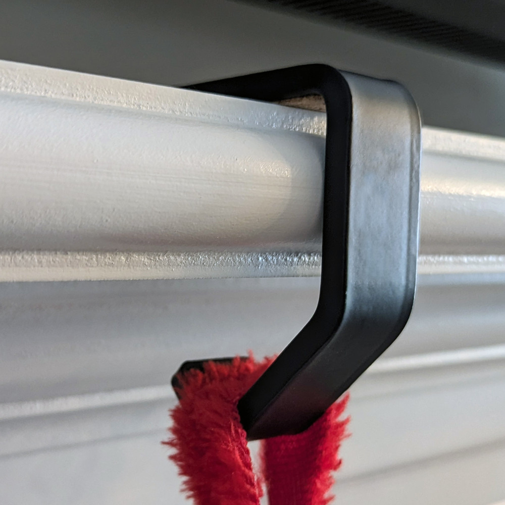 Black Christmas Stocking Hanger Hook C Holder Mantel Cork Heavy Duty Rustic Farmhouse Industrial 5