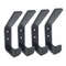 4 Double Hook A Black Steel Coat Iron Modern Farmhouse Rustic Industrial 0