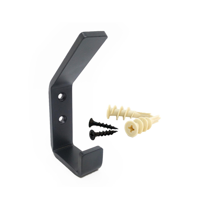 4 Double Hook A Black Steel Coat Iron Modern Farmhouse Rustic Industrial 2