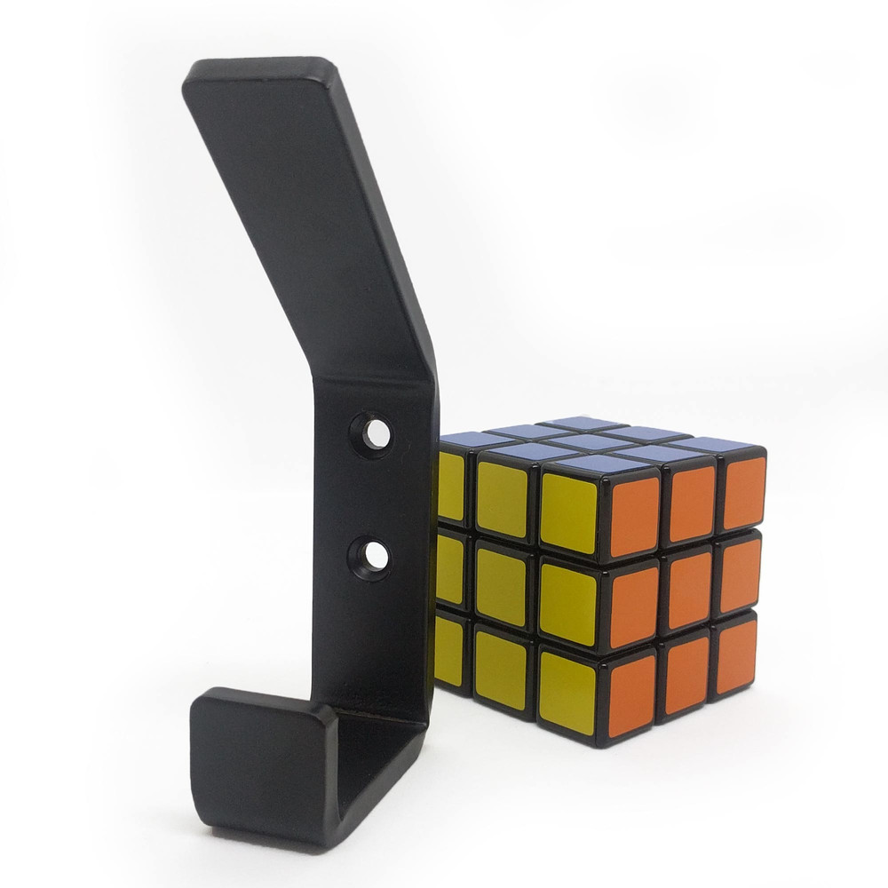 4 Double Hook A Black Steel Coat Iron Modern Farmhouse Rustic Industrial 8