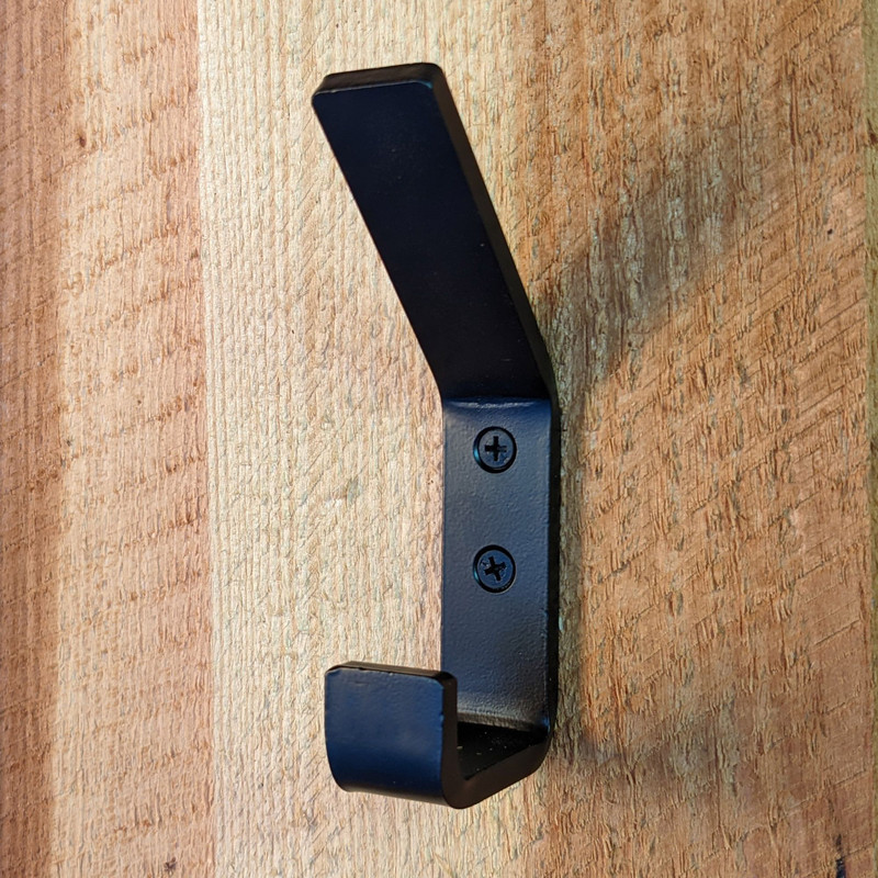 4 Double Hook A Black Steel Coat Iron Modern Farmhouse Rustic Industrial 9