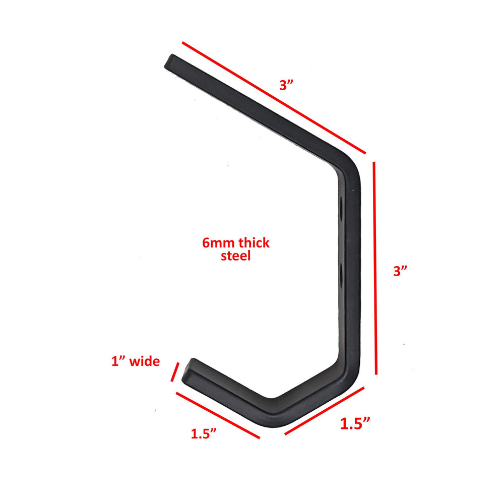 4 Double Hook B Black Steel Coat Iron Modern Farmhouse Rustic Industrial 3