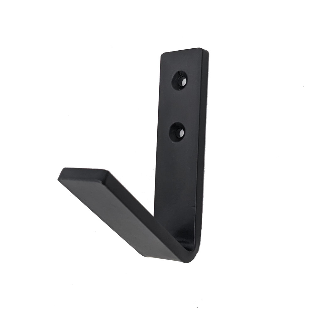 4 Single Slanted J Hook Coat Black Steel Iron Modern Farmhouse Rustic Industrial 1