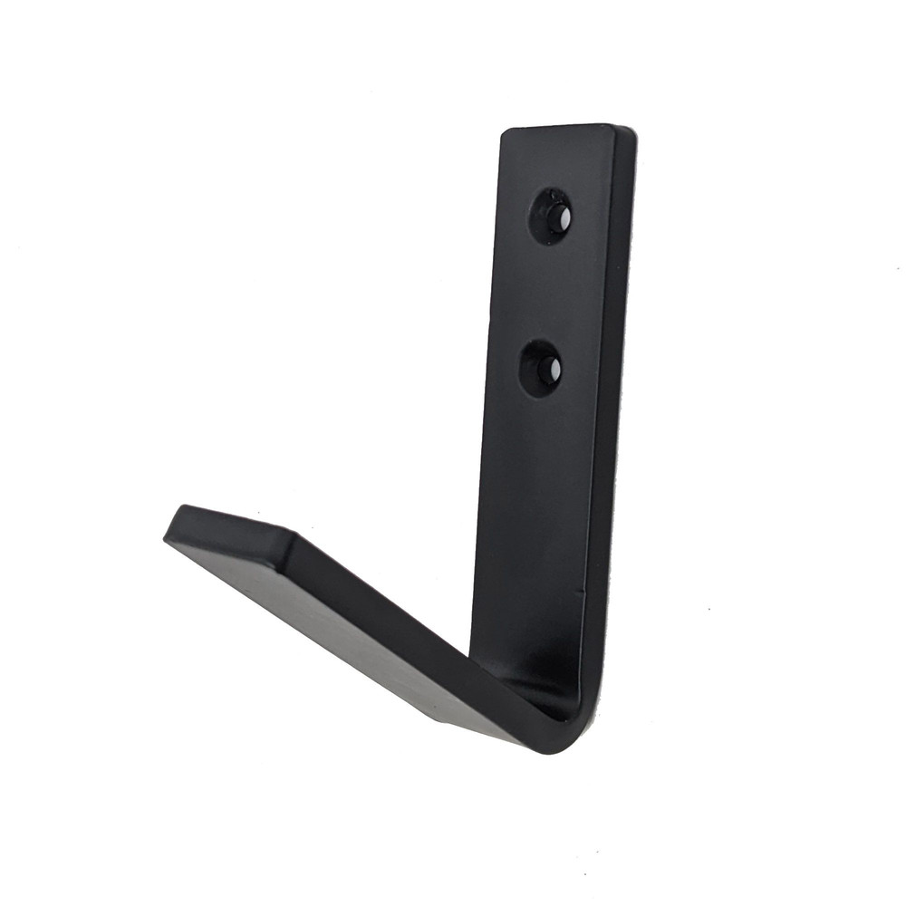 4 Single Slanted J Hook Coat Black Steel Iron Modern Farmhouse Rustic Industrial 4