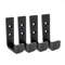 4 Single Coat Hook Black Steel Iron Modern Farmhouse Rustic Industrial 0