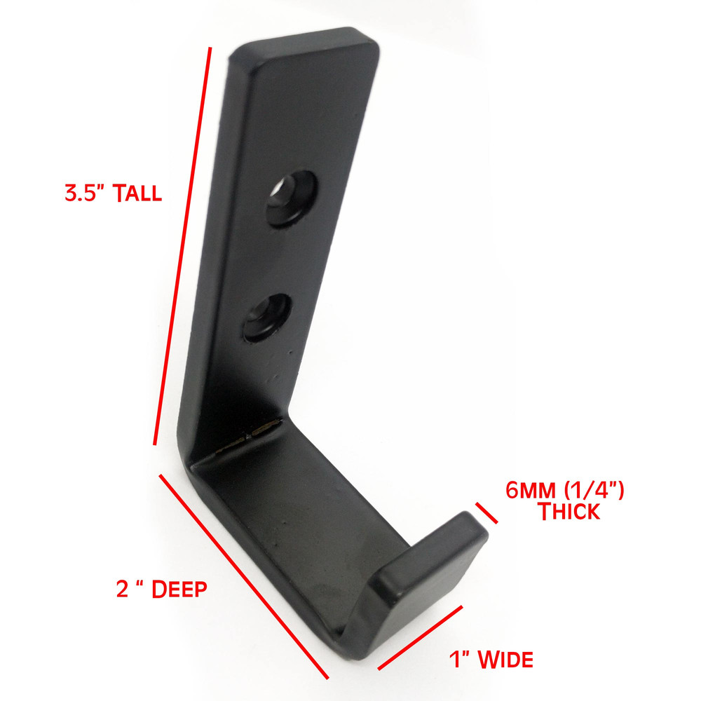4 Single Coat Hook Black Steel Iron Modern Farmhouse Rustic Industrial 3
