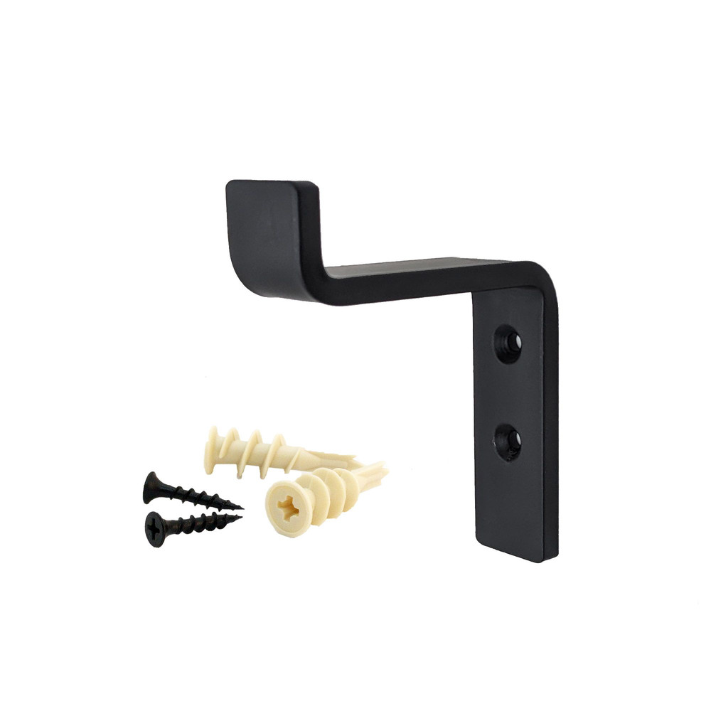 4 Single Hook B Coat Black Steel Iron Modern Farmhouse Rustic Industrial 1