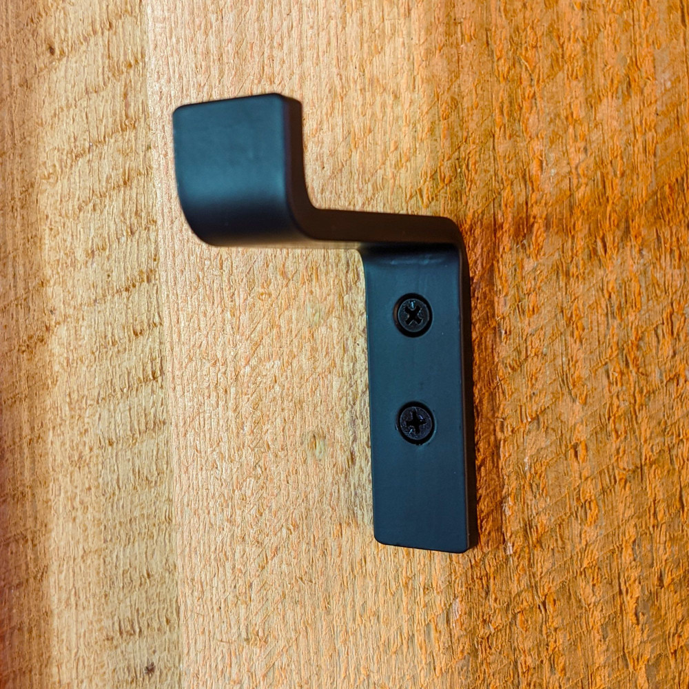 4 Single Hook B Coat Black Steel Iron Modern Farmhouse Rustic Industrial 2