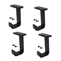 (4) undermount cabinet hook black steel iron modern farmhouse rustic industrial