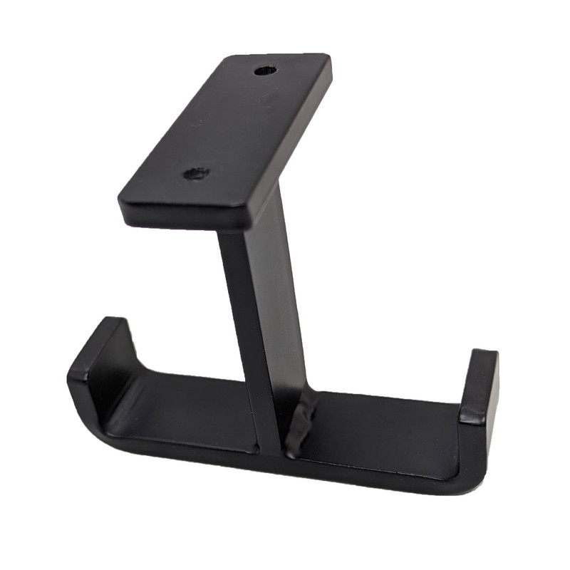 4 Double Undermount Cabinet Hook Black Steel Iron Modern Farmhouse Rustic Industrial 2