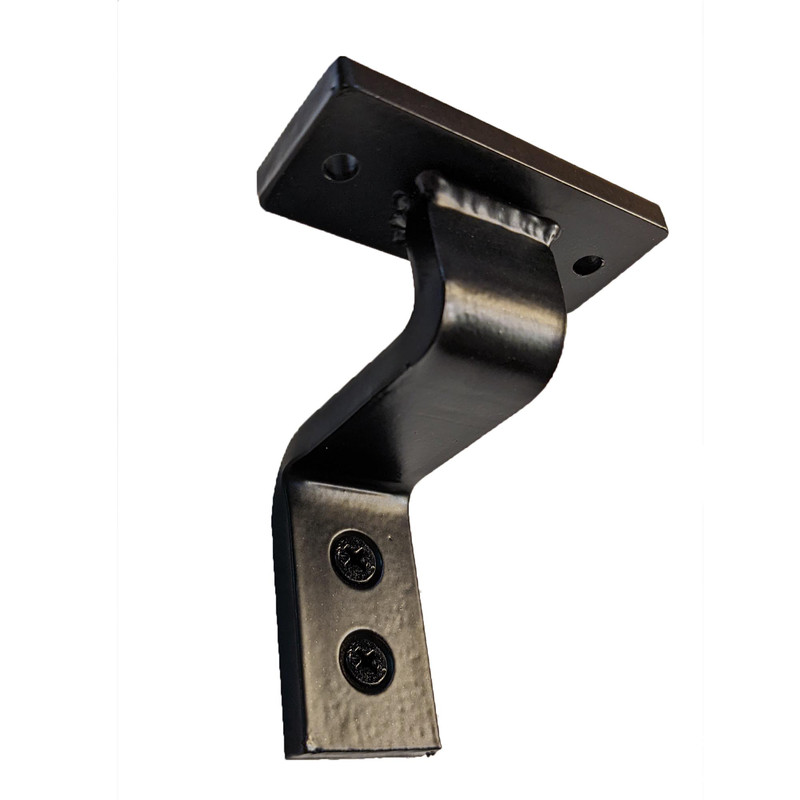 Stair Railing Bracket B Black Steel Iron Modern Farmhouse Rustic Industrial Handrail 3