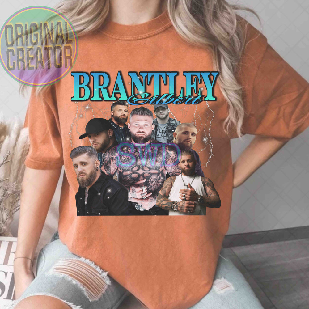 Brantley Gilbert Sublimation Brantley Gilbert 90s Bootleg Shirt BG Sublimation Png 1