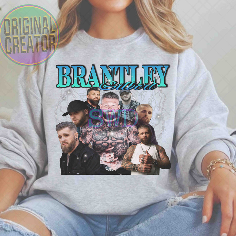 Brantley Gilbert Sublimation Brantley Gilbert 90s Bootleg Shirt BG Sublimation Png 2