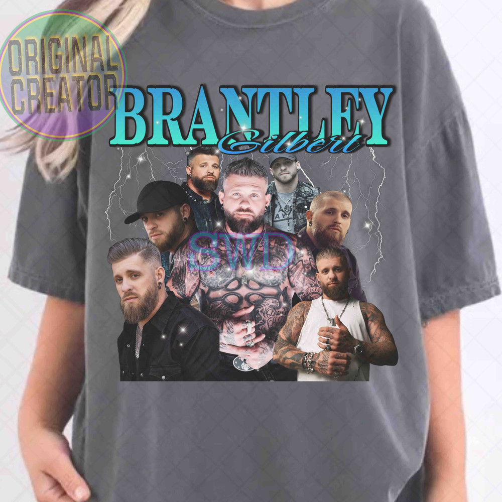 Brantley Gilbert Sublimation Brantley Gilbert 90s Bootleg Shirt BG Sublimation Png 3