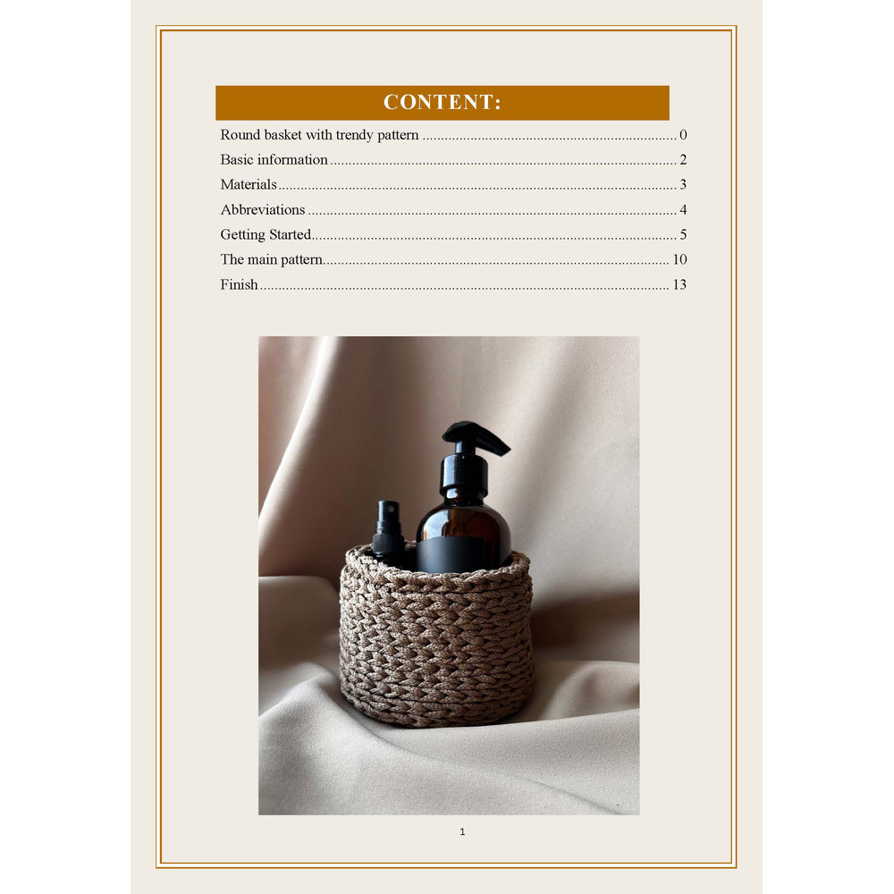 Crochet Round Basket Pattern PDF DIY Bathroom Organization Boho Home Decor Christmas Gift For Mom 1