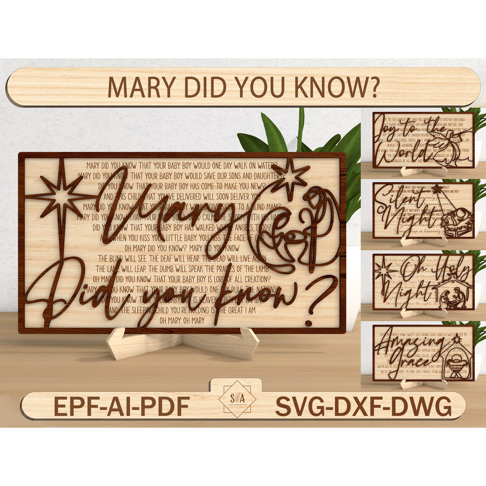 Nativity Standing Decor Amazing Grace Svg Nativity Scene SvgMary Did You Know Svg Religious Svg Christmas Decor SVG 0