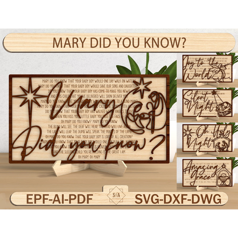 Nativity Standing Decor Amazing Grace Svg Nativity Scene SvgMary Did You Know Svg Religious Svg Christmas Decor SVG 0