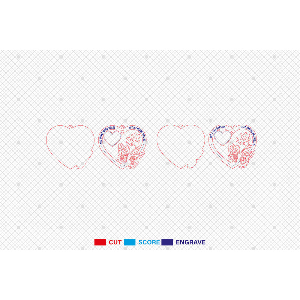 Personalized Butterfly Heart Ornament Svg Memorial Ornament Svg Christmas Gift Svg Loss Of Loved On 1