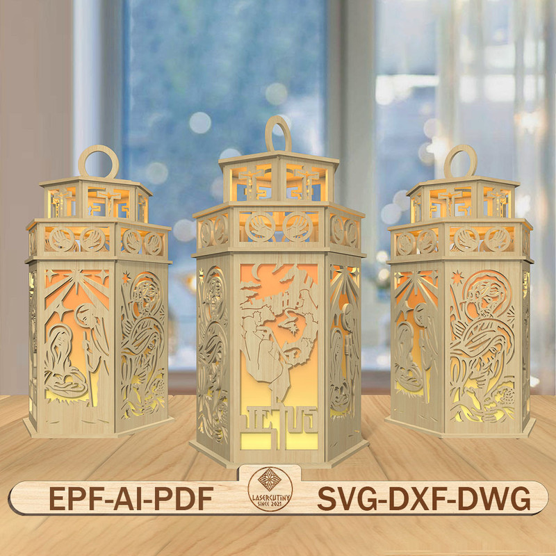 3D Jesus Lantern Laser Cut File Bible Verse Lantern Svg Religious Lantern Svg Christian Jesus Candl 0