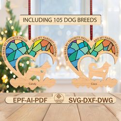 personalized loss of dog ornament svg,my favorite hello and my hardest goodbye svg,memorial ornament svg