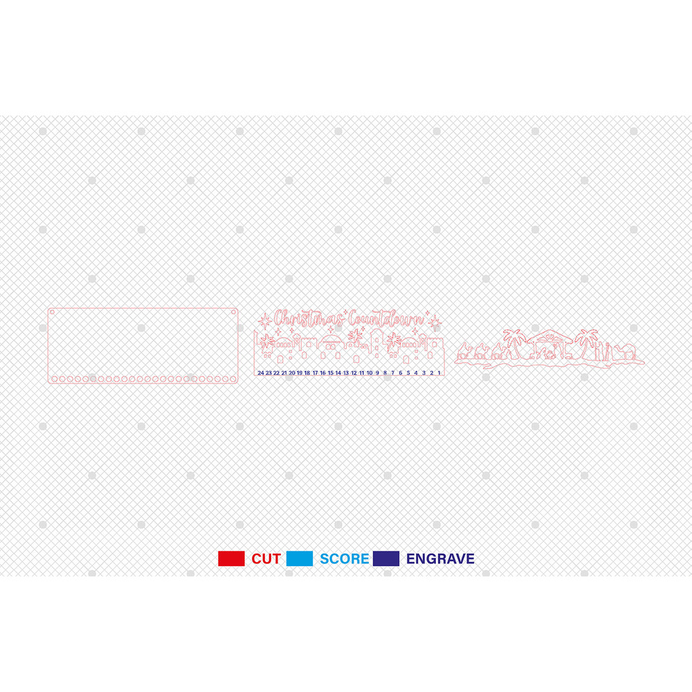 Christmas Nativity Countdown Calendar Svg Candy Cane Countdown Svg Days Until Christmas Svg Advent 1